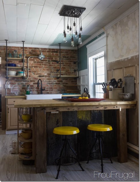 Kitchen Update with Spray Painted Stools